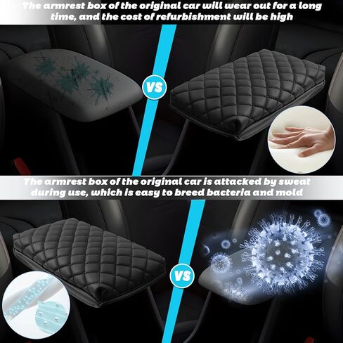 SHAOHAO for 2024 2025 Hyundai Kona Armrest Cover Compatible with 2024 2025 Hyundai Kona Accessories SE, SEL, N Line, Limited Center Console Cover 2024 2025 Kona SX2 Arm Rest Cover Soft Pad Protector in Kuwait