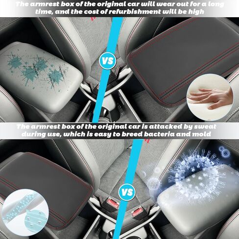SHAOHAO for 2024 2025 Hyundai Kona Armrest Cover Compatible with 2024 2025 Hyundai Kona Accessories SE, SEL, N Line, Limited Center Console Cover 2024 2025 Kona SX2 Arm Rest Cover Soft Pad Protector in Kuwait