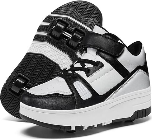 أحذية Nsasy Kids Roller Shoes للفتيات والأولاد على الموضة أحذية رياضية عالية الجودة بـ 4 عجلات قابلة للفصل أحذية التزلج على الجليد in Kuwait