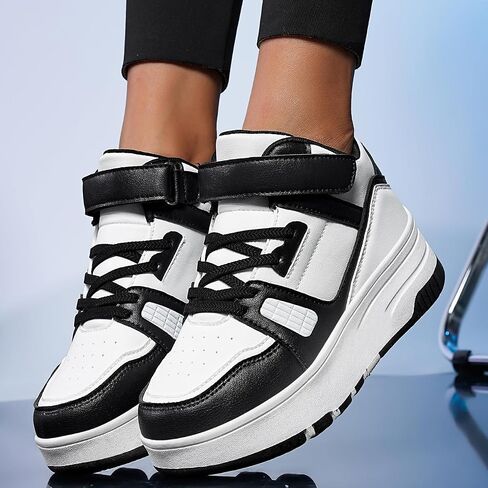 أحذية Nsasy Kids Roller Shoes للفتيات والأولاد على الموضة أحذية رياضية عالية الجودة بـ 4 عجلات قابلة للفصل أحذية التزلج على الجليد in Kuwait