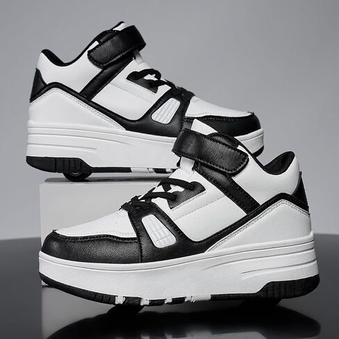 أحذية Nsasy Kids Roller Shoes للفتيات والأولاد على الموضة أحذية رياضية عالية الجودة بـ 4 عجلات قابلة للفصل أحذية التزلج على الجليد in Kuwait
