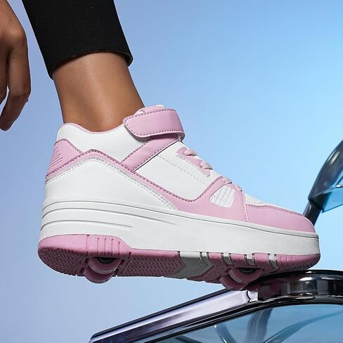 أحذية Nsasy Kids Roller Shoes للفتيات والأولاد على الموضة أحذية رياضية عالية الجودة بـ 4 عجلات قابلة للفصل أحذية التزلج على الجليد in Kuwait