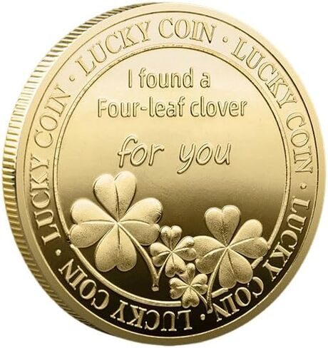 أربع أوراق البرسيم دلايات الحظ الازدهار نعم أو لا عملات معدنية/عملات عرافة صانع/عملة بطاقات التارو/عملة تحدي كوكبة/عملة صانع القرار in Kuwait