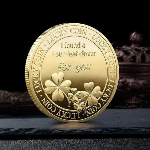 أربع أوراق البرسيم دلايات الحظ الازدهار نعم أو لا عملات معدنية/عملات عرافة صانع/عملة بطاقات التارو/عملة تحدي كوكبة/عملة صانع القرار in Kuwait