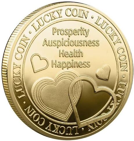 أربع أوراق البرسيم دلايات الحظ الازدهار نعم أو لا عملات معدنية/عملات عرافة صانع/عملة بطاقات التارو/عملة تحدي كوكبة/عملة صانع القرار in Kuwait