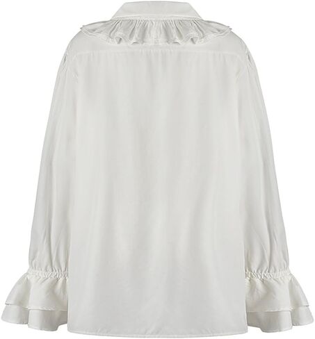 Sex icon Men Ruffled Gothic Steampunk Victorian Pirate Cosplay Long Sleeve Shirt in Saudi Arabia