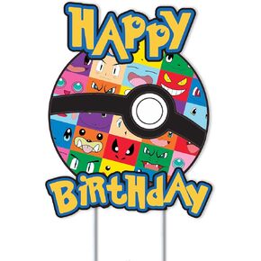Anime Cartoon Birthday Cake Topper Birthday Poke Mon Party Decorations