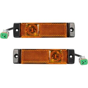 2PCS LED side marker light Amber Fairing Light Side Hood Indicator Lamps Fits for Kenworth T880 2014-up P546116