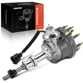 A-Premium Ignition Distributor with Cap and Rotor Compatible with Ford F-100, F-150, E-350 Econoline, Mustang, Bronco, Maverick, LTD & Lincoln Continental, Town Car & Mercury Capri, Monarch, Zephyr