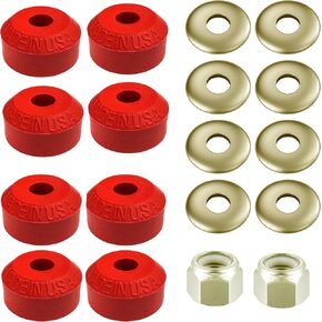 Suspension Dudes 3/8" Universal Stabilizer Sway Bar End Link Complete Bushing Repair Kit Includes 8 CODE RED Grommets, 8 Washers, 2 Nuts - Full Repair Kit For PAIR of Links - Bushings Made In USA