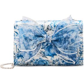Betsey Johnson Pearl Trimmed Bow Bag