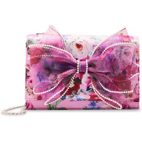 Betsey Johnson Pearl Trimmed Bow Bag