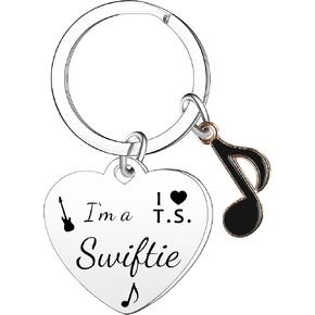 Ghloyza Concert Keychains for Teen Girls Music Fans Keychain Cute Song Fans Keychains Gifts for Women Girls I Love T.S. Keepsake Present Music Lovers Keyring Gifts