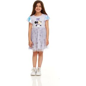 Disney Minnie Mouse Sequin Sleeve Tulle Dress-Girls Sizes 2-6x