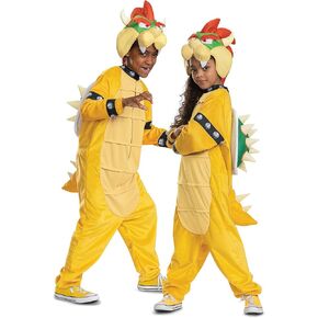 Super Mario Bros Kid's Bowser Hooded Jumpsuit Costume