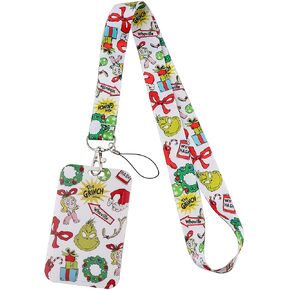 Christmas Grinh Lanyard Keychain, TV Movies Badges Lanyard, Key Lanyard for ID Card Holder, Cell Phone Case (3)