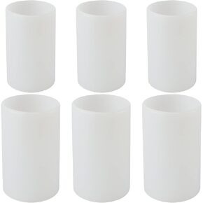 JEUIHAU 6 PCS 2 Sizes Cylinder Candle Molds, Silicone Candle Mold, Pillar Candles Resin Mould for Candle Making, Epoxy Resin Candle Soap Molds for Resin Casting, Clay Crafting, White