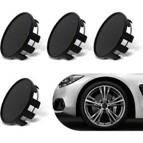 4 PCS Car Wheel Center Cap, 54mm/2.12" ABS Wheel Hub Protector, Snap-On Wheel Center Hub Cap, Universal for Most Cars (Black)