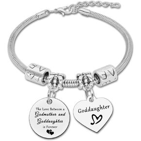 Goddaughter Birthday Gifts Goddaughter Gifts from Godmother Goddaughter Jewelry Birthday Gifts for Goddaughter Inspirational Gifts To My Goddaughter Bracelet Graduation Gift Goddaughter Baptism Gifts