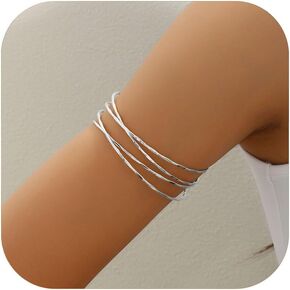 Minimalist Arm Cuff for Women Gold Arm Cuff Upper Arm Bracelet Arm Cuff Bangle Armband Round Bracelet