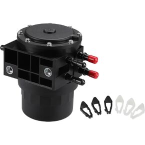 Motoforti Fuel Tank Selector Valve, Reservoir Switching Valve, for Ford F150 F250 F350 1989-1997, ABS, with Cilps, Black, 1 Set