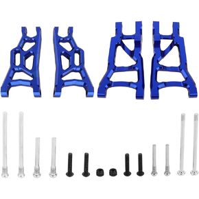 Aluminum Front & Rear Suspension A-Arms Set for 1/10 Traxxas Slash 2WD Short RC Car Upgrade Parts (red)