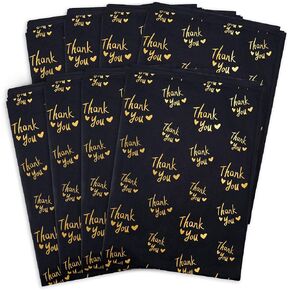 MR FIVE 200 Sheets Gold Thank You Tissue Paper Bulk,20" x 14",Gold Thank You Tissue Paper for Packaging,Small Business,Gold Tissue Paper for Weddings,Graduation,Birthday,Thanksgiving (White)