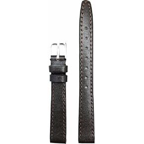 12mm Brown Genuine Calfskin Leather Watchband | Elegant Stitched, Flat Replacement Bracelet Watchstrap that brings New Life to Any Watch (Womens Standard Length)
