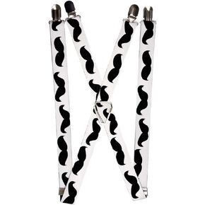 Buckle-Down Men's Suspender-Mustaches, Multicolor, One Size