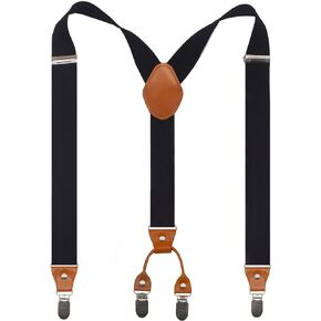 Adjustable Elastic X Back Style Suspenders for Men's and Women's With Strong Metal Clips