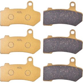 Sintered Copper Front and Rear Brake Pads Kit Fit for Harley Road-King 2008-2018 Electra-Glide Ultra Classic Street-Glide 2008-2016 Road-Glide Ultra 2011-2013 2016-2018 Night-Rod Special 2007-2016