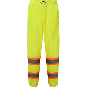 AYKRM High Visibility Reflective Traffic Safety unisex adult Class E Two tone Work Mesh Pants