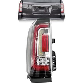 مجموعة مصابيح الذيل متوافقة مع 2015 2016 2017 2018 2019 2020GMC Yukon/Yukon XL LED مجموعة إشارة الفرامل الخلفية مع لمبة، جانب السائق الأيسر، يستبدل GM2800268 84536242 23380459، أحمر