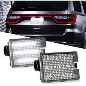 مصباح لوحة ترخيص LED من LESAUCE لشاحنة بيك اب دودج دورانجو 2014-2023، 6000 كلفن أبيض، 18 SMD، استبدال مجموعة مصابيح العلامات، التوصيل والتشغيل، حزمة من 2 in Kuwait