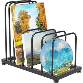 Art Storage Rack Small, Tabletop Art Storage Rack, Art Canvas Storage Stand for Artworks, Canvas Boards, Panel, Frame, Drawing Board, Printed Matter, Paper Pad (15.7" x 9.4'' x 7.8''/13.7")