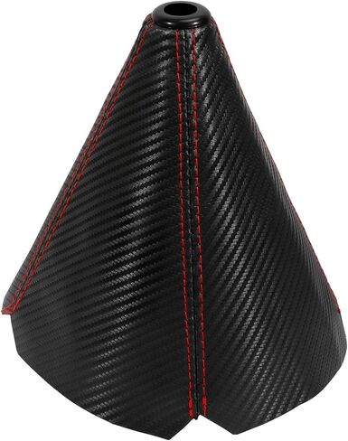 16mm Manual Car Shift Boot,Carbon Fibre Leather Gear Shift Cover for Dust Prevention & Protection,Universal Car Interior Accessories(Black) in Saudi Arabia
