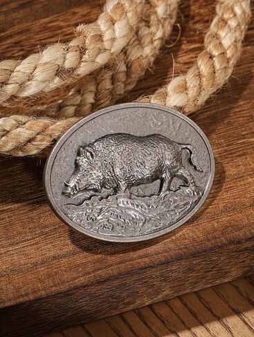 HAQUIL Wild Boar Hunting Belt Buckle Steel Vintage Jewlery for Men in Saudi Arabia