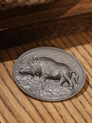 HAQUIL Wild Boar Hunting Belt Buckle Steel Vintage Jewlery for Men in Saudi Arabia