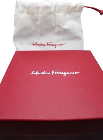 سلفاتوري فيراغامو ذو وجهين قابل للتعديل باللون الأسود/البني مع حزام جانسيني بلونين من المعدن in Kuwait