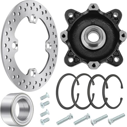 Front Wheel Hub Bearing Stud Brake Rotor Kit for Polaris RZR 900 800-4 570 Ranger 800 Diesel-900 700 ACE 570 900 5137659-067 3515090 5254999 7517871 in Saudi Arabia
