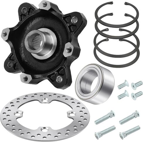 Front Wheel Hub Bearing Stud Brake Rotor Kit for Polaris RZR 900 800-4 570 Ranger 800 Diesel-900 700 ACE 570 900 5137659-067 3515090 5254999 7517871 in Saudi Arabia