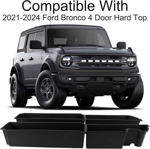 صندوق تخزين الجذع لفورد برونكو 2024 2023 2022 2021 هارد توب 4 باب الجذع نافذة الجانب تخزين جيب تخزين البضائع المنظم in Kuwait