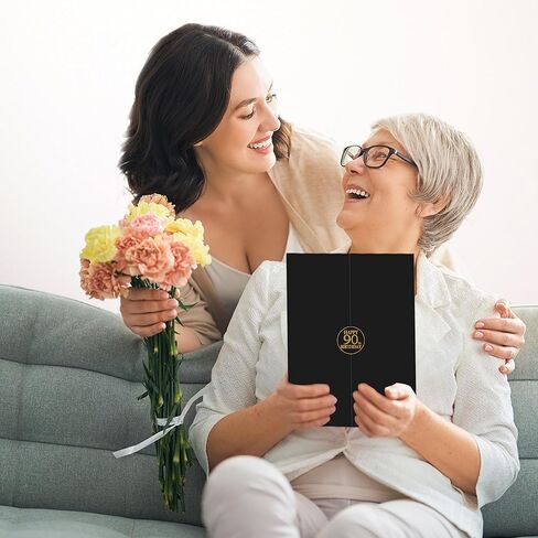 DARUNAXY Black Gold 90th Birthday Party Decorations, Happy 90th Birthday Alternative Signature Guest Book for Men Women Cheers to 90 Years Old Gifts 90 Birthday Signing Card Board Party Supplies in Kuwait