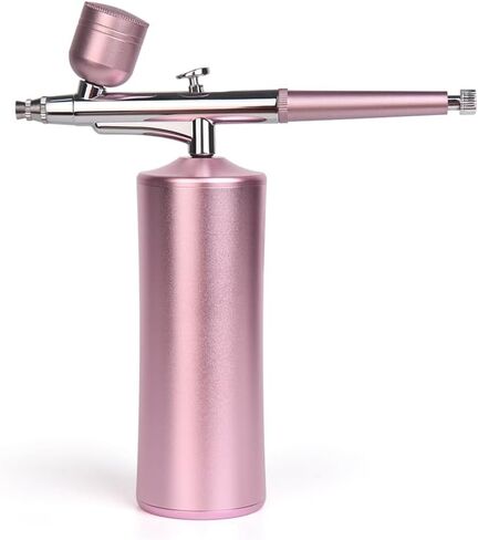 KADS Nail Cordless Airbrush Nail Spray Gun with Air Compressor, Portable Cordless Auto Airbrush Gun Kit, Rechargeable Handheld Airbrush Set (Pink) in Kuwait