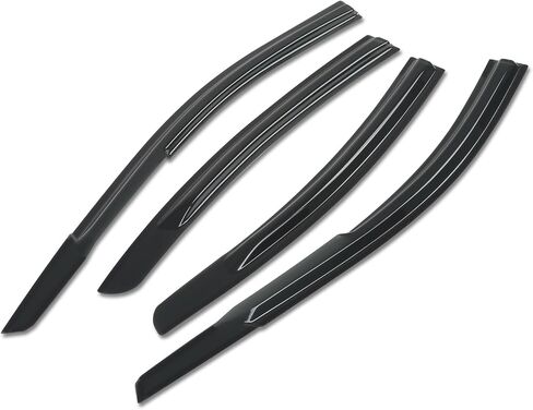 DNA MOTORING Set of 4 Tape-On Carbon Fiber Pattern Styling Window Visor Deflector Rain/Sun Guard Compatible with Hyundai Sonata 2006-2010, WVS-180-CF in Saudi Arabia