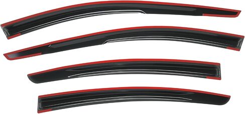 DNA MOTORING Set of 4 Tape-On Carbon Fiber Pattern Styling Window Visor Deflector Rain/Sun Guard Compatible with Hyundai Sonata 2006-2010, WVS-180-CF in Saudi Arabia