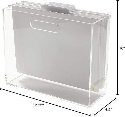 RUSSELL+HAZEL Acrylic Laptop Stand, Desktop Organization, Clear, 14" W x 12.125" L x 8.75" H, Fits Laptops up to 16", 51183 in Kuwait