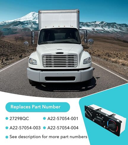 مفتاح التحكم في تكييف الهواء Hiedra A,C، مفتاح التحكم في سخان HVAC لـ 2002-2020 Freightliner M2 106، يستبدل 27298QC، A22-57054-001، A22-57054-003 in Kuwait