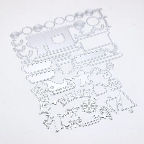KSCRAFT Slimline Christmas Train Metal Cutting Dies Stencils for DIY Scrapbooking Decorative Embossing DIY Paper Card in Saudi Arabia