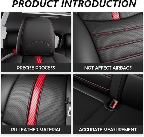 Xipoo Fuel Seat Cover Compatible with 2019-2025 Toyota RAV4 Car Seat Protector Replacement for 2019-2025 Toyota RAV4 Accessories(Compatible with 19-25 RAV4 Fuel,Black+Red Carbon Fiber) in Saudi Arabia